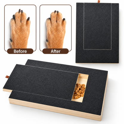 Dog Nail Scratch Board with Treat Drawer | RainyPaws