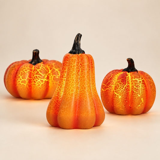 Mini LED Pumpkin Lanterns – Halloween Set of 3