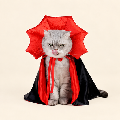 Halloween Vampire Cape for Cats & Small Dogs