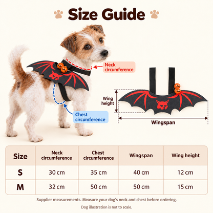 Halloween Bat Wings with Bells – Pet Costume