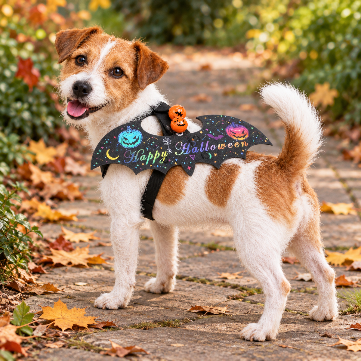 Halloween Bat Wings with Bells – Pet Costume