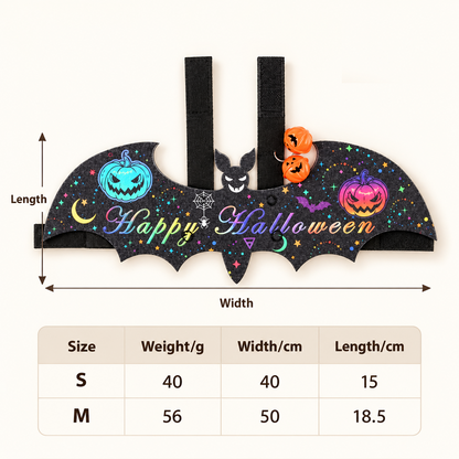Halloween Bat Wings with Bells – Pet Costume