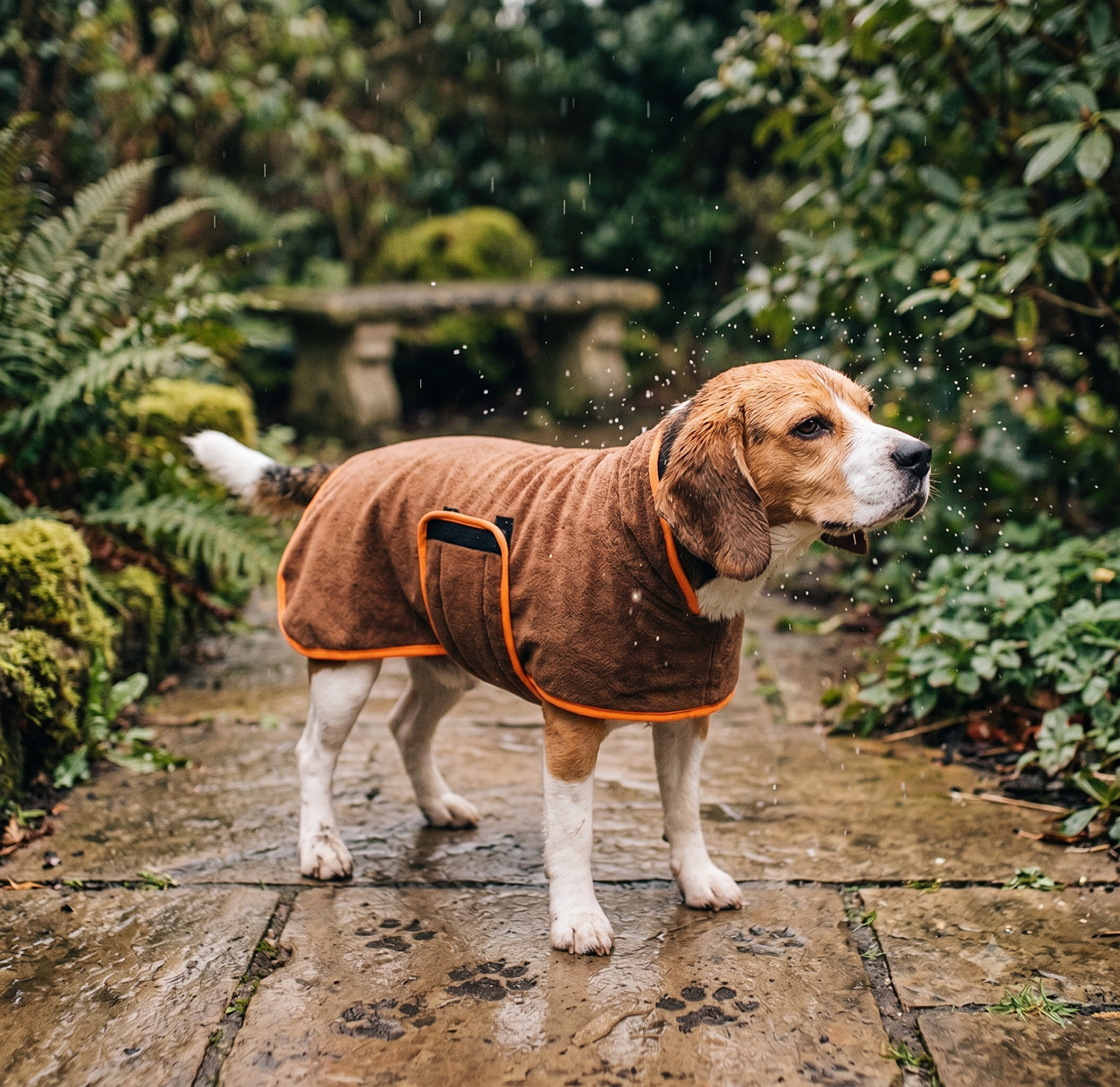 Rainy Walk Kit – Microfibre Dog Drying Robe & Paw Cleaner Bundle