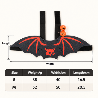 Halloween Bat Wings with Bells – Pet Costume