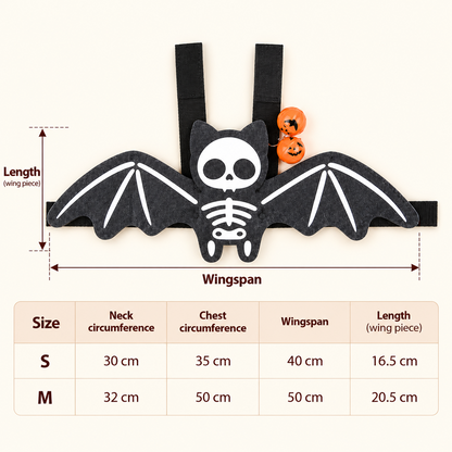 Halloween Bat Wings with Bells – Pet Costume