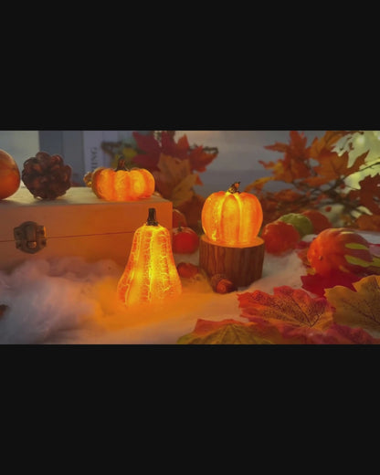 Mini LED Pumpkin Lanterns – Halloween Set of 3